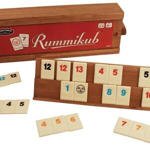 Tile Game with Wooden Rack